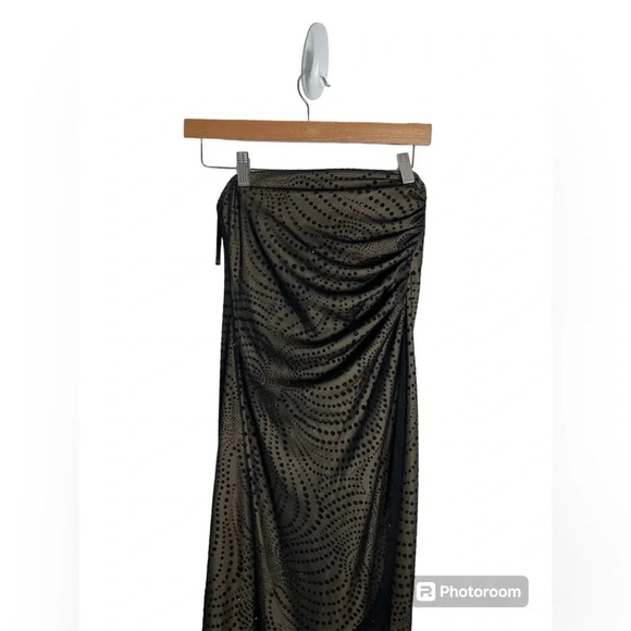 Vintage 90s BYER TOO! Formal Black Shear evening gown with liner Size Large - Picture 5 of 8